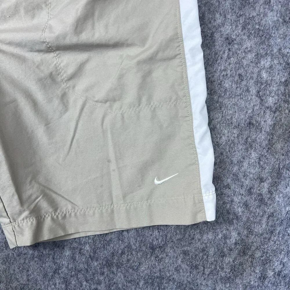 Vtg Nike Men's Swim Trunks Board Shorts Tan Mesh Lined 10